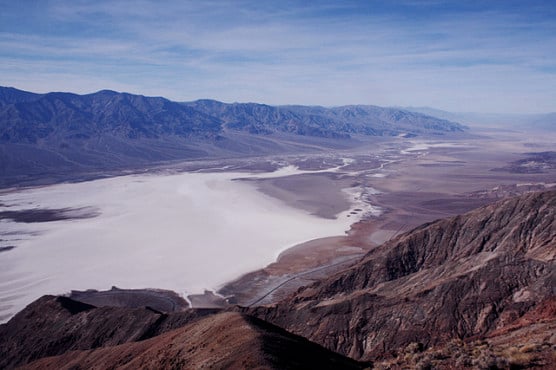 Badwater Basin from above, in Death Valley National Park. (Photo by paramita/flickr)