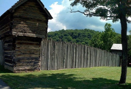 Reconstruction of Prickett's Fort. (Photo by Jeff Turner/flickr)
