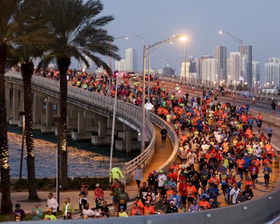 The start of the Miami Marathon and Half Marathon.