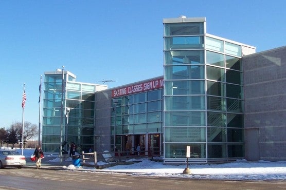 Outside the Pettit National Ice Center in Milwaukee, Wis. (Photo by Wikimedia)