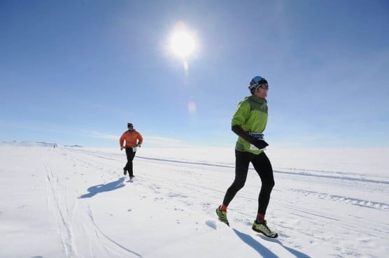 Runners in the 2013 Antarctica Frozen Continent Half Marathon. (Courtesy IceMarathon.com)