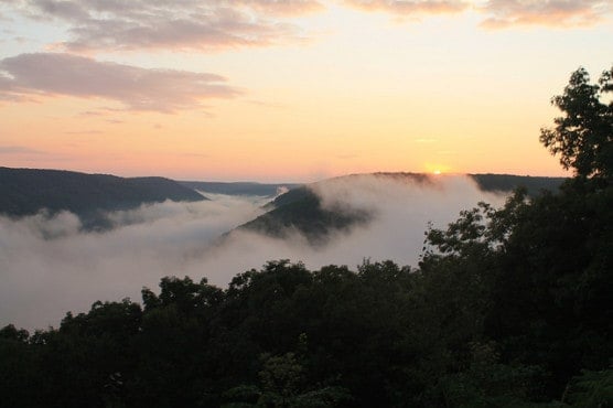 Fog over the Allegheny Reservoir in the Allegheny National Forest, Pa. (Photo by Andy Arthur/flickr)