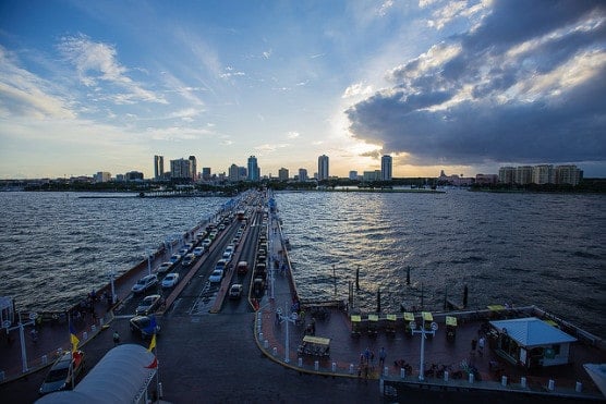 St. Petersburg at dusk, as viewed from the St. Petersburg Pier. (Photo by Robert Neff/flickr)