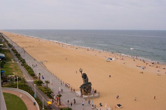 View of the King Neptune statue on Virginia Beach, Va. (Photo by Jason Pratt/flickr)