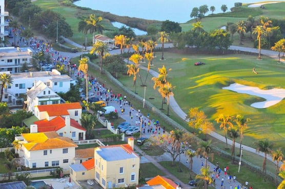 Runners make their way down a Miami Beach street in the 2011 13.1 Marathon Miami Beach. (Photo by Curtis Alan Jackson/flickr)