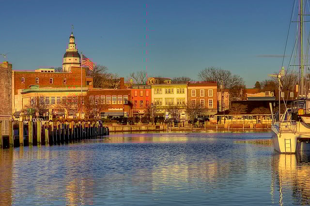 Sunrise at the Annapolis City Dock. (Photo by Charlie Stinchcomb/flickr)