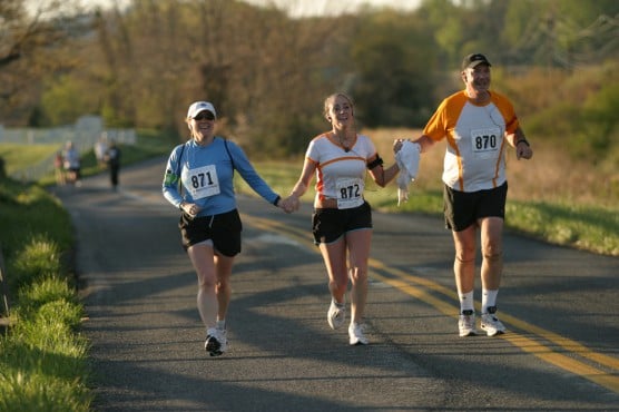 Runners along the course that will be used at the Adam and Eve Half Marathon in Charlottesville, Va. (Courtesy Bad to the Bone Endurance Sports)