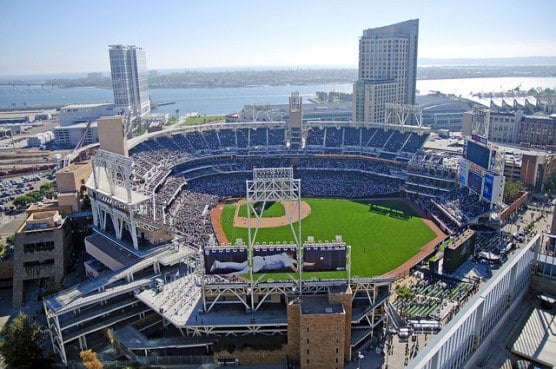San Diego's Petco Park, where the San Diego Half Marathon finish line lies. (Photo by SD Dirk/flickr)