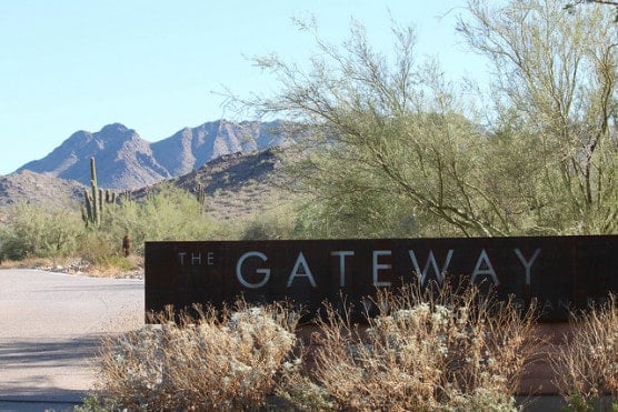 At the entrance to the McDowell Sonoran Preserve in Scottsdale, Arizona, which runners will pass by during the race. (Photo by Dru Bloomfield/flickr)