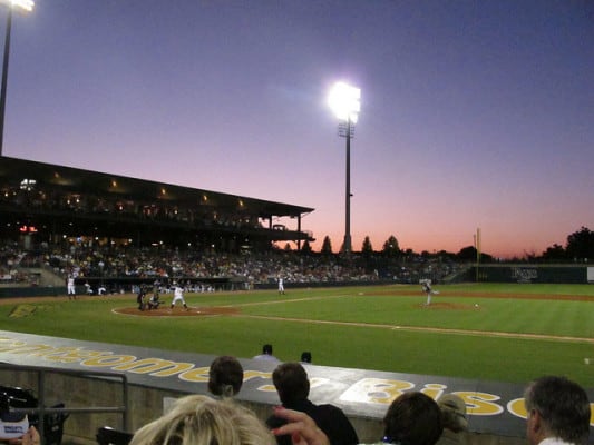 A game at the Montgomery Biscuits stadium in Montgomery, Alabama. (Photo by StretchyBill/flickr)