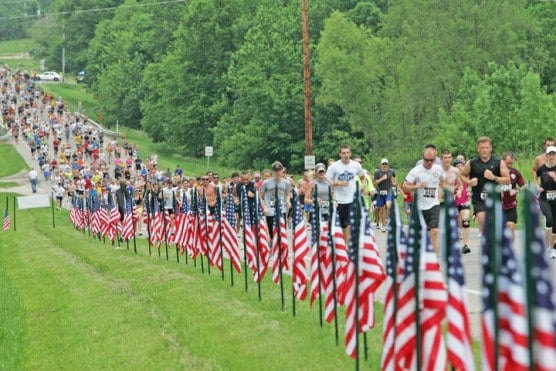 Memorial Hill, one of the best-known stretches of Des Moines's Dam to Dam Half Marathon.