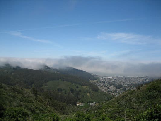 A view of Pacifica, Calif., from the Brooks Fall Trail in San Pedro Valley State Park. (Photo by Eugene Kim/flickr)