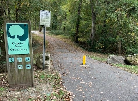 Raleigh's Crabtree Creek Greenway, where the Raleigh Holiday Half Marathon will be run.