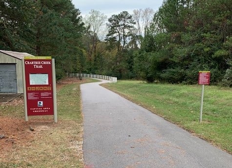 Raleigh's Crabtree Creek Greenway, where the Raleigh Holiday Half Marathon will be run.