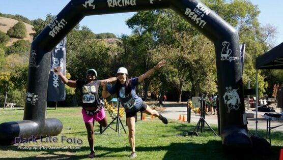 Runners on the course at the Rock the Loch Half Marathon in Castro Valley, Calif.