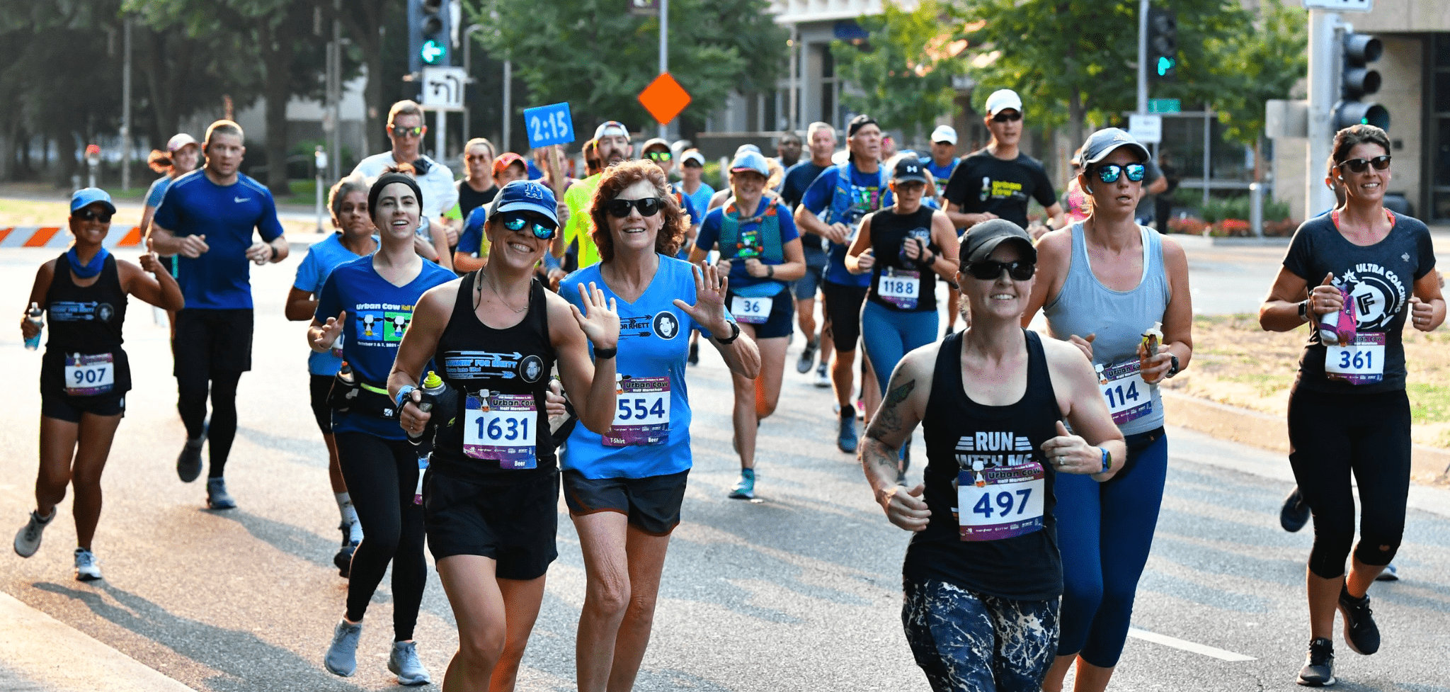 Runners at the Urban Cow Half Marathon in Sacramento, CA - an underrated west coast half marathon in 2023.