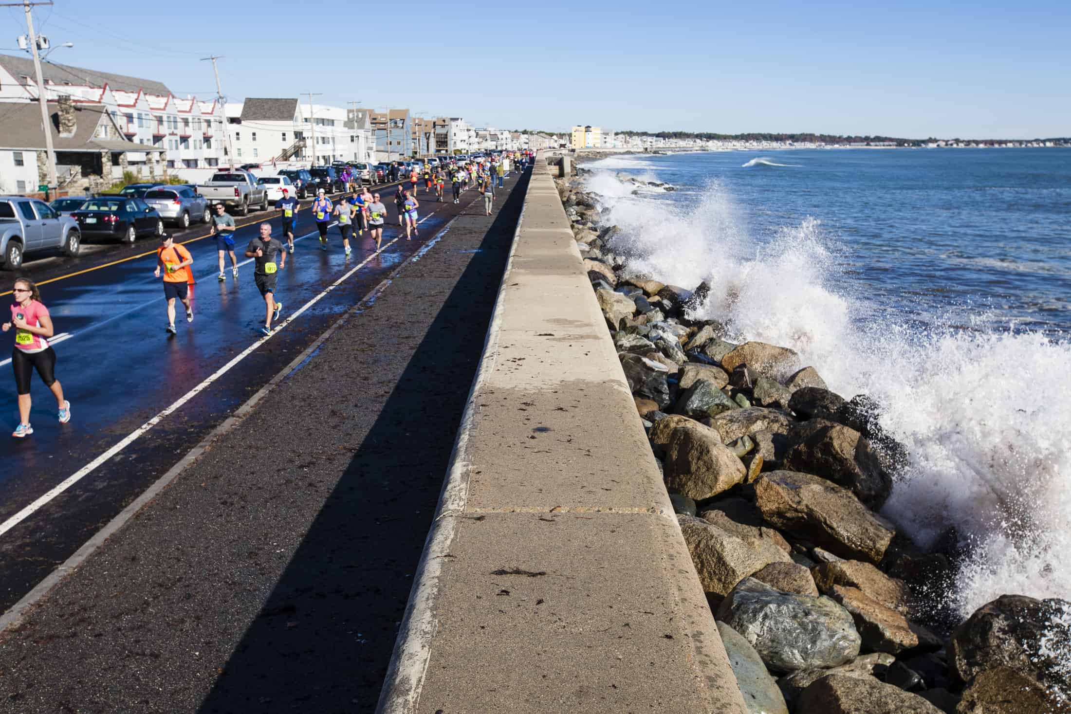 The Hampton Beach course of the Smuttynose Rockfest Half Marathon.
