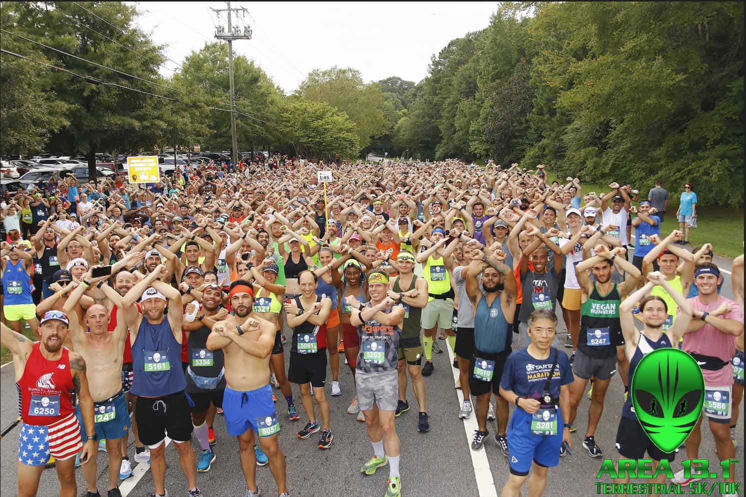 runners in the Area 13.1 Half Marathon