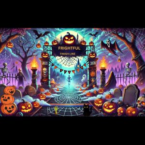 Frightful Finish Line - Halloween Run 5K, 10K, and Half Marathon logo